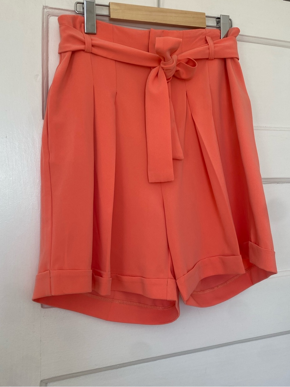 InWear Copenhagen Gerda pleated belted paper bag shorts
